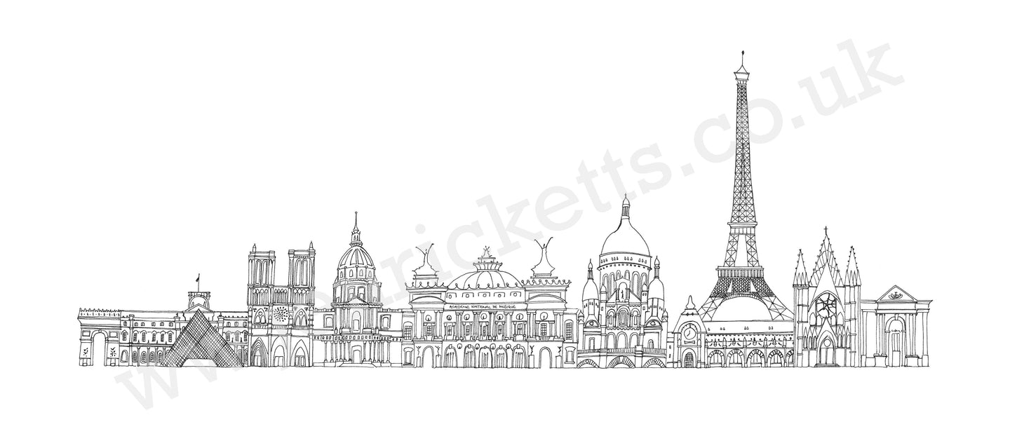 Paris Skyline Print
