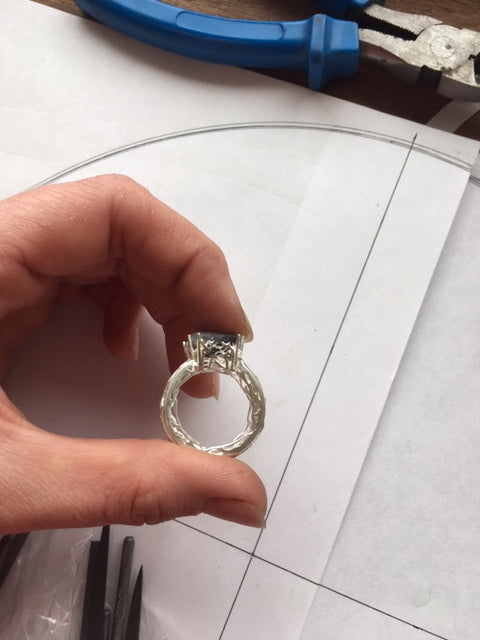 Labradorite Hand pierced one off ring