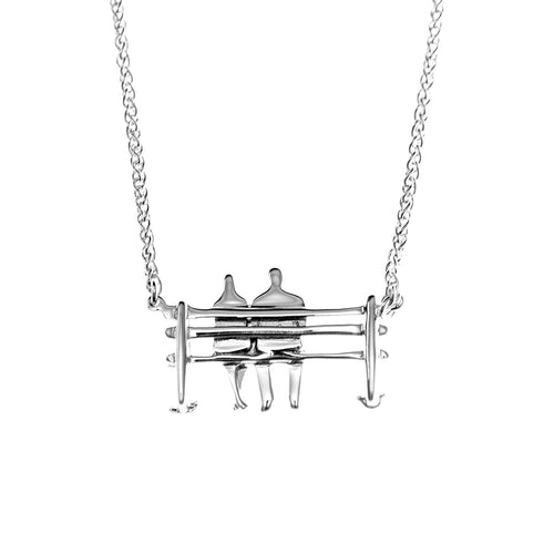 Couple on a bench Necklace
