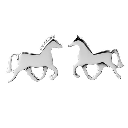Silver Horse Stud Earrings